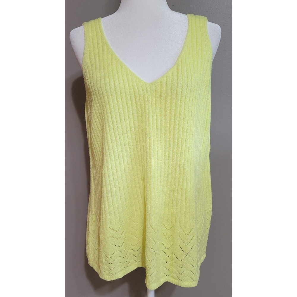 Skies Are Blue Yellow Terry Knit Tank